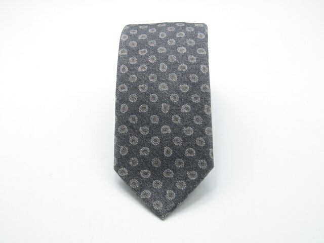 お買い物マラソン♪全品P10倍【売れ筋】【中古ネクタイ】メール便対応OKErmenegildo Zegnaエルメネジルドゼニアネクタイ【パターン・規則柄系】【グレー系】【ランクA】【ネクタイ中古】