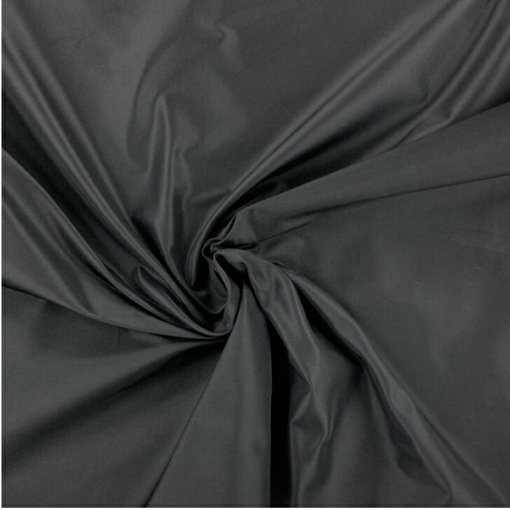 50cm350円　送料込み☆　ポリエステルタフタ　黒　ブラック　madeinjapan　日本製　ブルゾン　ジャケット　コート　パンツ　ワンピース　トップス　ボトムス　インテリア　カーテン　雑貨　ポーチ　カバン