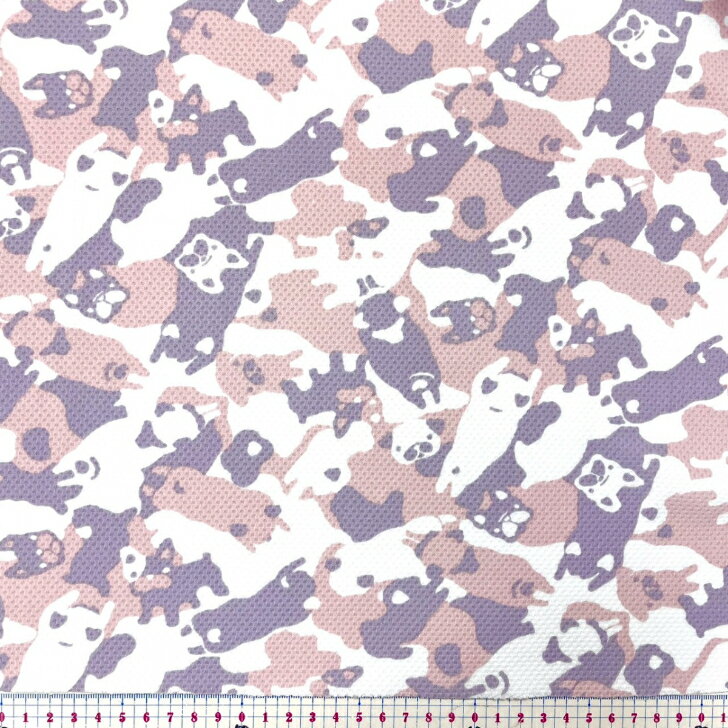 50cm600円 メッシュ ニット いぬ ターコイズ イエロー パープル ピンク ポリエステル 日本製 madeinjapan ラッシュガード 水遊び プール Tシャツ ブラウス シャツ ワンピース 小物 バッグ ヘアバンド シュシュ 大人服 子供服