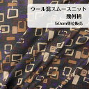 50cm600円 スムース 幾何 ウール カットソー ニット ジャケット プルオーバー ベスト ボトムス スカート パンツ部分使い 秋冬向け 伸縮性 ブラウン 茶 帽子 服飾雑貨 バッグ ポーチ インテリア カバー