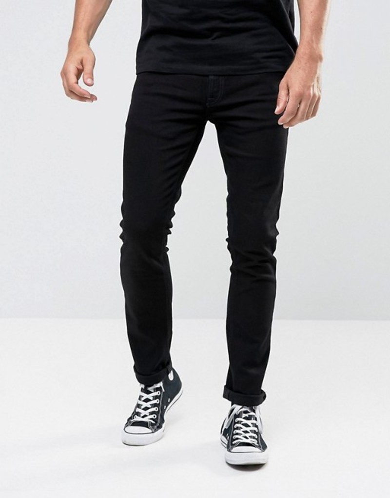 ヌーディージーンズ メンズ デニムパンツ ボトムス Nudie Jeans Tight Long John Skinny Jeans Black Wash Org. black black