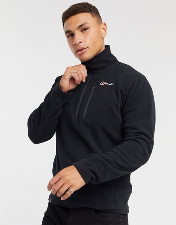 バーグハウス メンズ ニット・セーター アウター Berghaus Prism 1/4 zip fleece in black Black