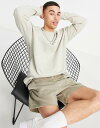 オンリーアンドサンズ メンズ シャツ トップス Only & Sons relaxed fit logo sweatshirt in stone Pelican