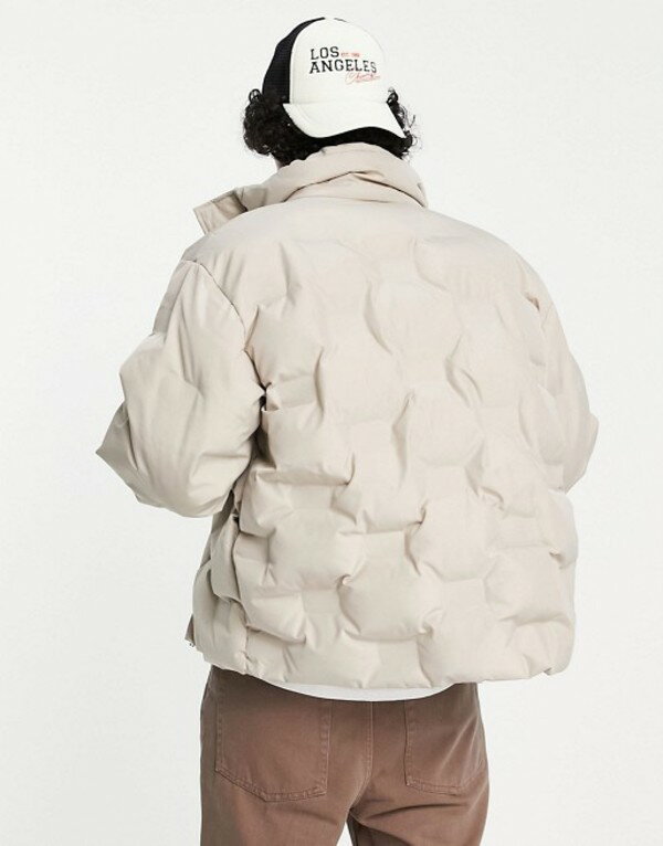 最新作新作 リクレイム ヴィンテージ メンズ ジャケット・ブルゾン アウター Reclaimed Vintage inspired unisex quilted puffer jacket in mink Mink：ReVida 店 日本製安い