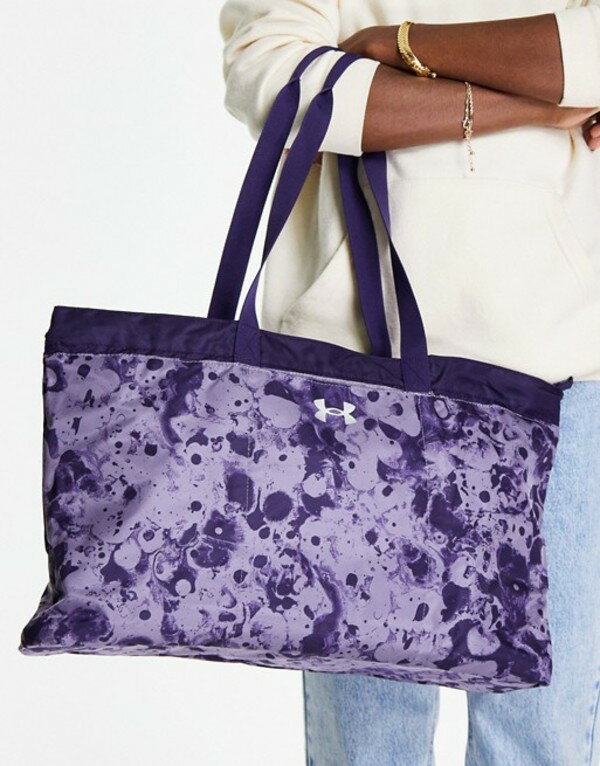 アンダーアーマー レディース トートバッグ バッグ Under Armour Favorite tote bag in purple marble PURPLE