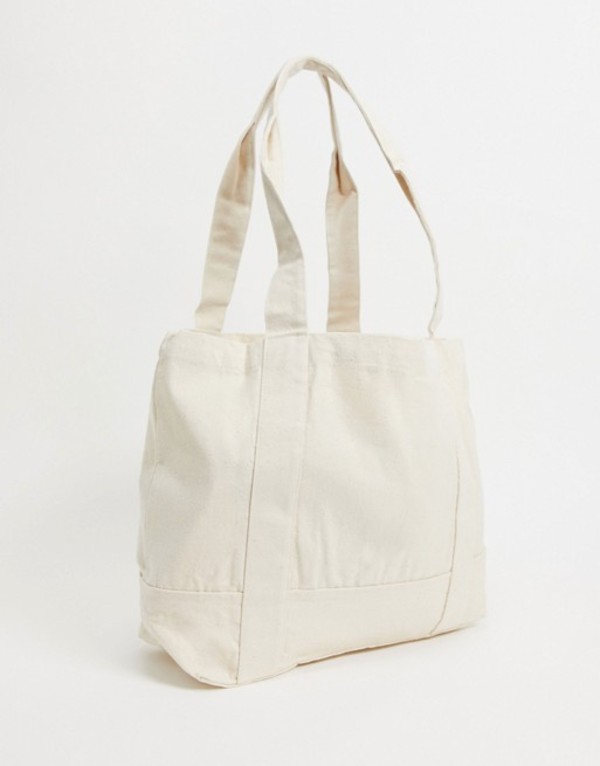 楽天ReVida 楽天市場店エイソス メンズ トートバッグ バッグ ASOS DESIGN oversized heavyweight organic cotton tote bag in ecru STONE