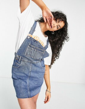 エイソス レディース ワンピース トップス ASOS DESIGN 'original' denim overall dress in midwash BLUE