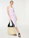 リバーアイランド リバーアイランド レディース ワンピース トップス River Island lettuce detail midi dress in light purple PURPLE - MEDIUM