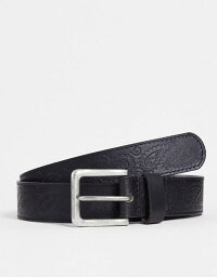 ボロンガロトレバー メンズ ベルト アクセサリー Bolongaro Trevor leather jeans belt in black Black