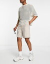 j[bN Y n[tpcEV[c {gX New Look relaxed fit smart shorts in stone Stone