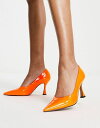 GC\X fB[X q[ V[Y ASOS DESIGN Scout mid heeled pumps in orange Bright Orange