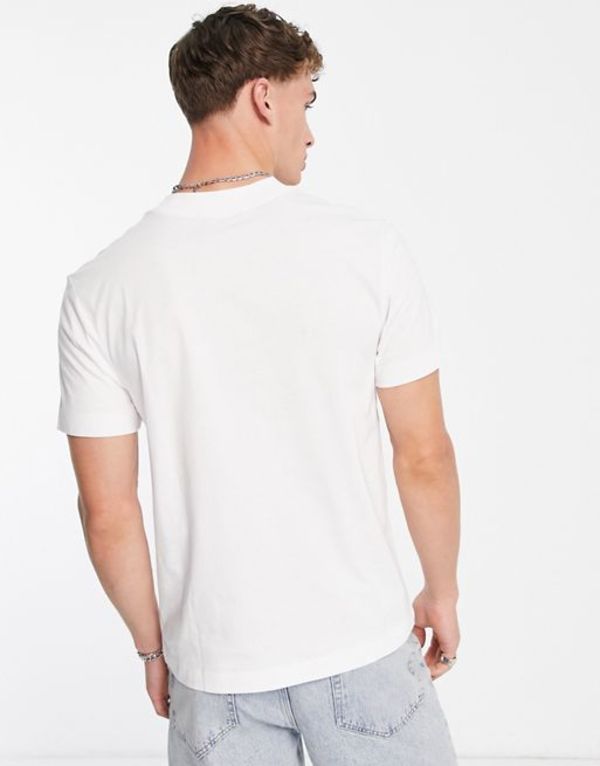 カルバンクライン メンズ Tシャツ トップス Calvin Klein Jeans institutional embroidered neck T-shirt in white White