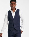 ボロンガロトレバー メンズ タンクトップ トップス Bolongaro Trevor wedding plain skinny suit vest in navy Navy