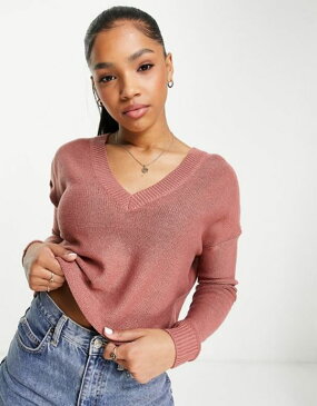 ブレーブソウル レディース ニット・セーター アウター Brave Soul kansas v neck jumper Deep rose