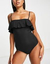 アンドアザーストーリーズ レディース 上下セット 水着 Other Stories frill bandeau swimsuit in black Black