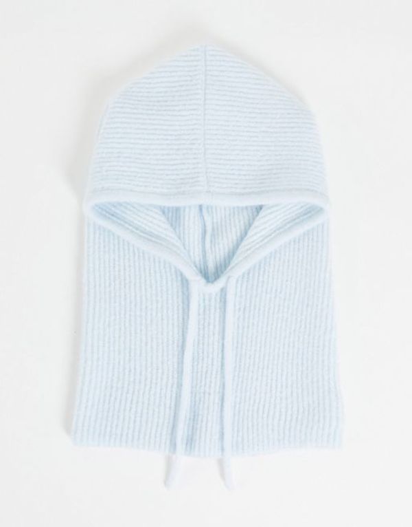 エイソス レディース マフラー・ストール・スカーフ アクセサリー ASOS DESIGN rib knit snood with ties in blue Blues