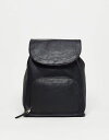 エイソス レディース バックパック・リュックサック バッグ ASOS DESIGN soft backpack with zip front pocket in black Black