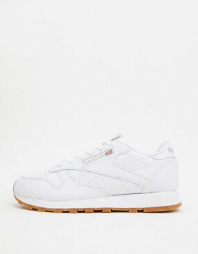 リーボック レディース スニーカー シューズ Reebok Classic White Leather sneakers with gum sole White