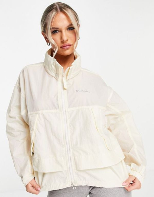 コロンビア レディース ジャケット・ブルゾン アウター Columbia Paracutie windbreaker jacket in off white Chalk