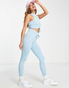 uAhAU[VOX fB[X MX {gX Love & Other Things ribbed gym leggings in light blue Light blue