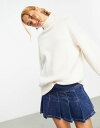 エイソス エイソス レディース カーディガン アウター ASOS DESIGN high neck sweater in cream Cream