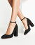 エイソス レディース ヒール シューズ ASOS DESIGN Placid high block heels in black Black