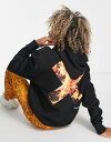 R[W fB[X p[J[EXEFbg AE^[ COLLUSION Unisex hoodie with flame logo print Black