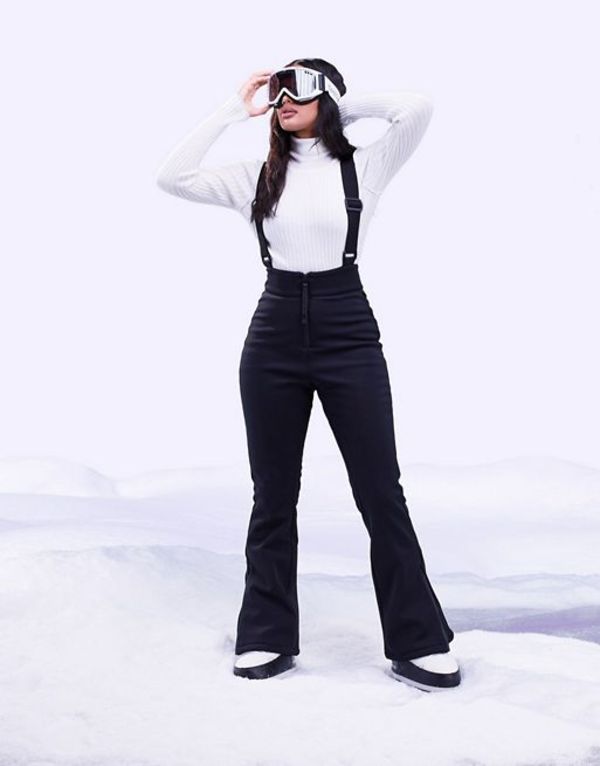 yz GC\X fB[X MX {gX ASOS 4505 ski high waisted salopette Black