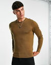 【送料無料】 カルバンクライン メンズ ニット・セーター アウター Calvin Klein superior wool knit sweater in brown brown