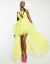 ̵ 졼  ӡ ǥ ԡ ȥåץ Lace &Beads Exclusive embellished cut-out tulle maxi dress in lime Lime Green