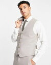 【送料無料】 トップマン メンズ タンクトップ トップス Topman vest in stone herringbone Stone