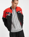 yz GC\X Y WPbgEu] AE^[ ASOS DESIGN oversized motocross style bomber jacket in black Black