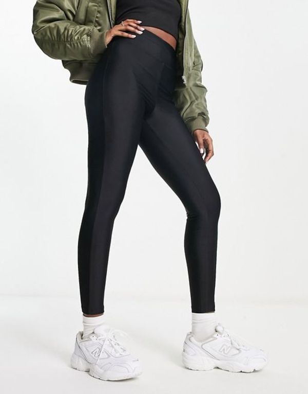 yz GC\X fB[X MX {gX ASOS DESIGN legging with high waist in matte sheen in black Black