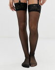 【送料無料】 アンサマーズ レディース シャツ トップス Ann Summers lace top glossy stocking Black