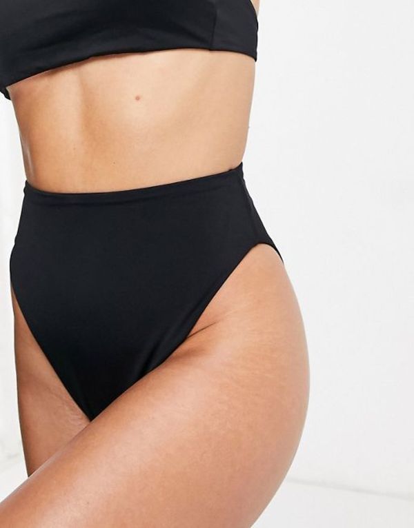 エイソス 水着 レディース 【送料無料】 エイソス レディース ボトムスのみ 水着 ASOS DESIGN mix and match high leg high waist bikini bottom in black Black