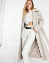 リバーアイランド 【送料無料】 リバーアイランド レディース コート アウター River Island belted coat in beige BEIGE