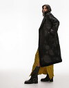 トップショップ 【送料無料】 トップショップ レディース コート アウター Topshop oversized aviator borg coat in black Black