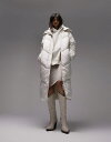 トップショップ 【送料無料】 トップショップ レディース コート アウター Topshop longline puffer jacket in off white off white