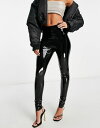 yz R}h[ fB[X MX {gX Commando faux patent perfect control leggings in black black