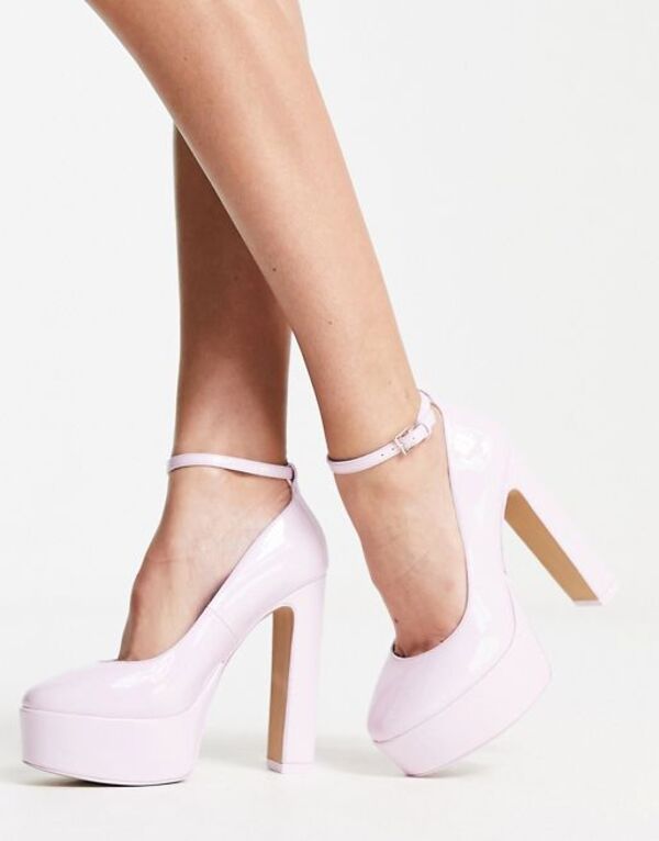  アルド レディース ヒール シューズ ALDO Fonda platform heeled shoes in pink patent Pink