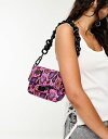 yz XeB[u }f fB[X V_[obO obO Steve Madden Bheara-S shoulder bag in pink snake Hot pink