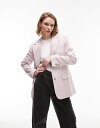 【送料無料】 トップショップ レディース ジャケット・ブルゾン アウター Topshop straight fitting blazer in lilac - part of a set Lilac