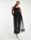 フリーピープル 【送料無料】 フリーピープル レディース ワンピース トップス Free People lacey slip midi cami dress in black Black