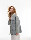 トップショップ 【送料無料】 トップショップ レディース ジャケット・ブルゾン アウター Topshop denim cargo liner jacket in authentic wash Authentic wash