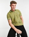 【送料無料】 プレティグリーン メンズ ポロシャツ トップス Pretty Green banker polo in khaki Khaki