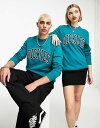 yz fBbL[Y fB[X p[J[EXEFbg AE^[ Dickies aitkin sweatshirt with embroidered varsity logo in teal Deep lake