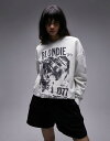 トップショップ 【送料無料】 トップショップ レディース パーカー・スウェット アウター Topshop Blondie 1977 licensed graphic sweatshirt in ecru ECRU