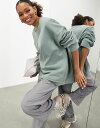 エイソス 【送料無料】 エイソス レディース パーカー・スウェット アウター ASOS EDITION oversized premium heavy weight sweatshirt in washed sage Washed sage