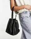 yz {Kgo[ fB[X nhobO obO Bolongaro Trevor mock croc leather bucket bag in black Black