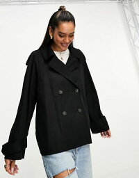 エイソス トレンチコート レディース 【送料無料】 エイソス レディース ジャケット・ブルゾン アウター ASOS DESIGN short lightweight trench coat in black Black